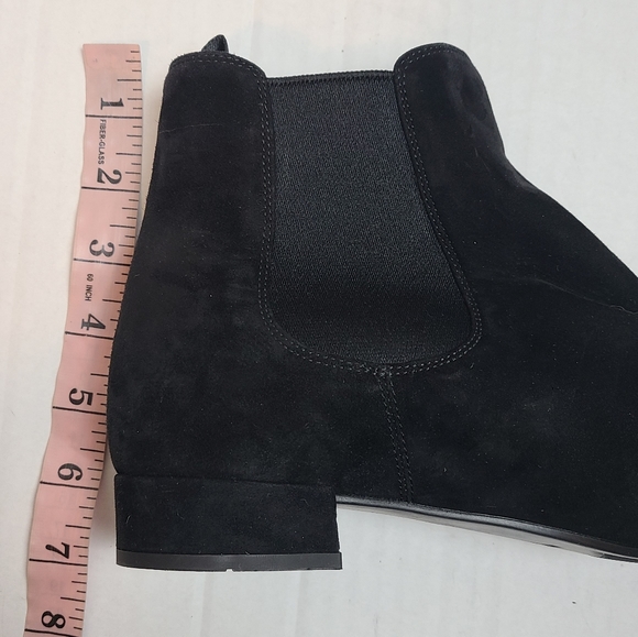 PRADA Black Suede Ankle Chelsea Booties - Picture 10 of 13
